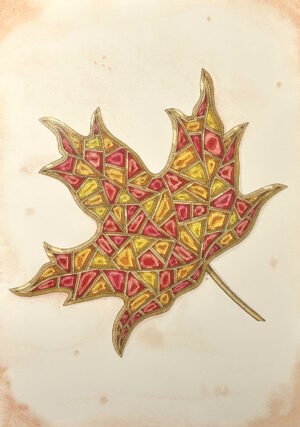 Jewelled Maple Leaf Print